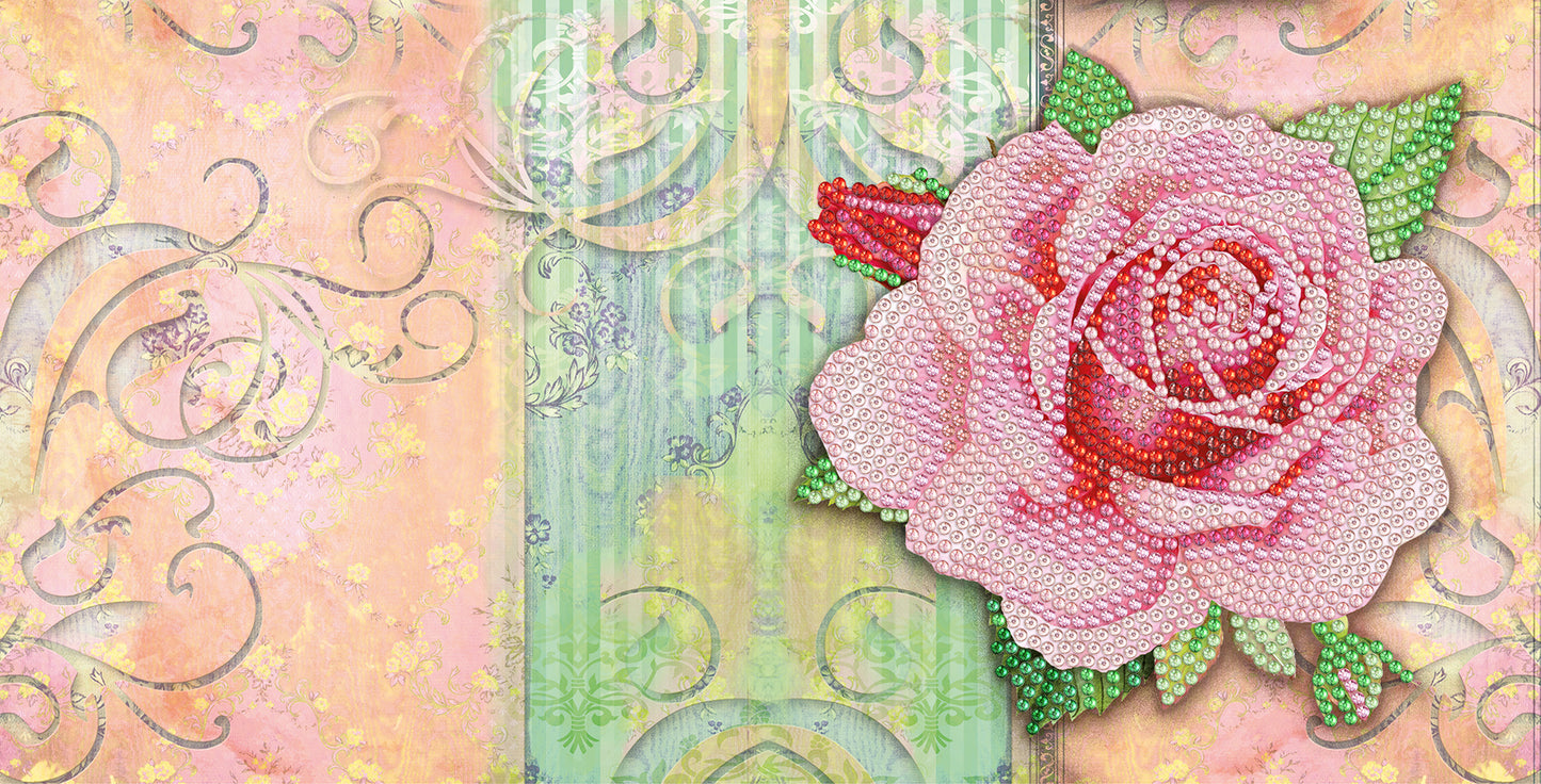 Diamond dot gifting card-Pink rose