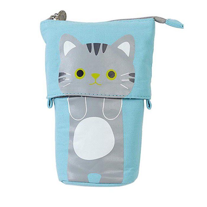 Kitty Pop up pencil case - Blue