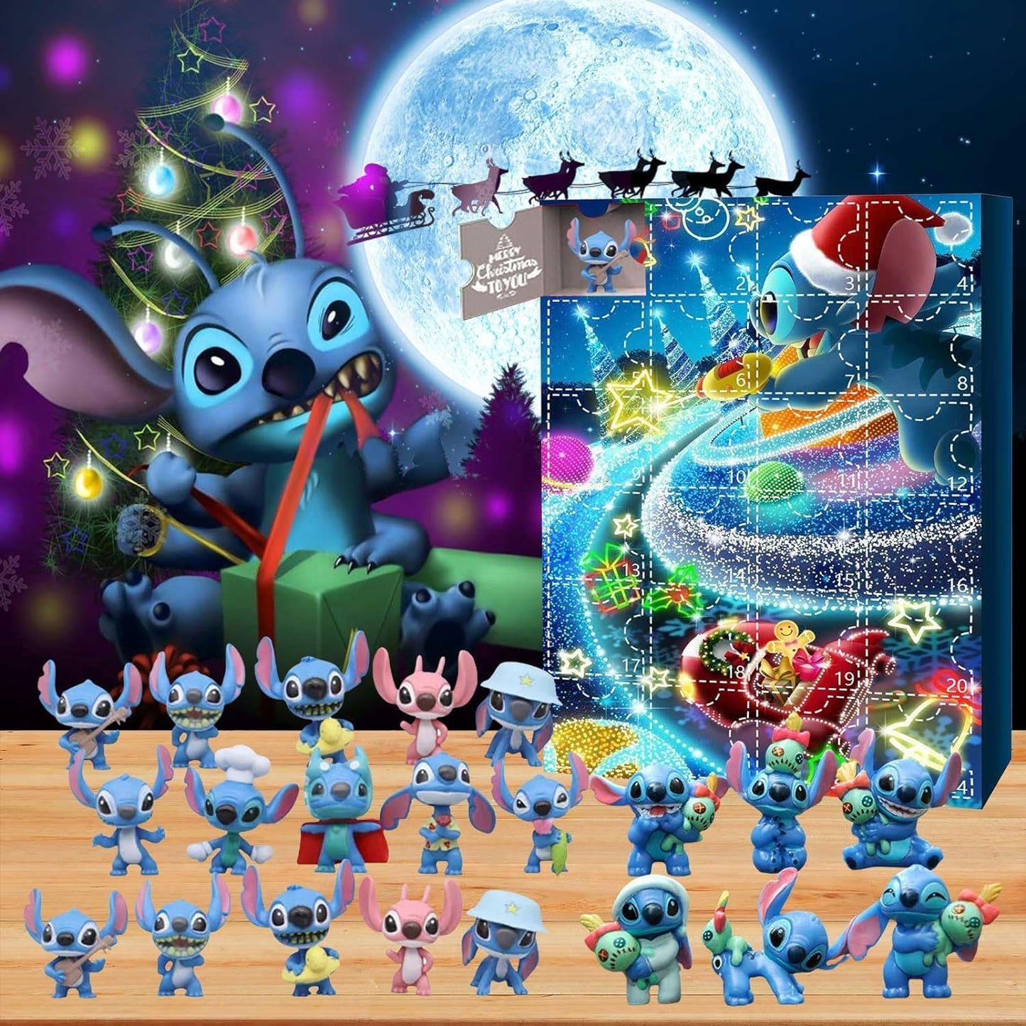 Stitch Cute Cartoon Advent Calendar - 24 Days of Advent Fun