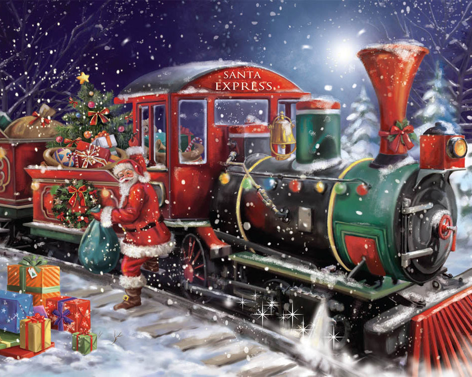 Diamond art Christmas Train 40 x 50cm