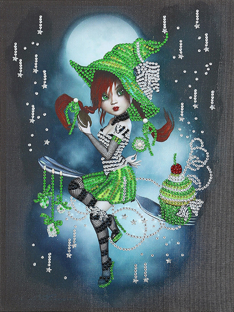 Witchy Witch 30 x 40cm Diamond Dot