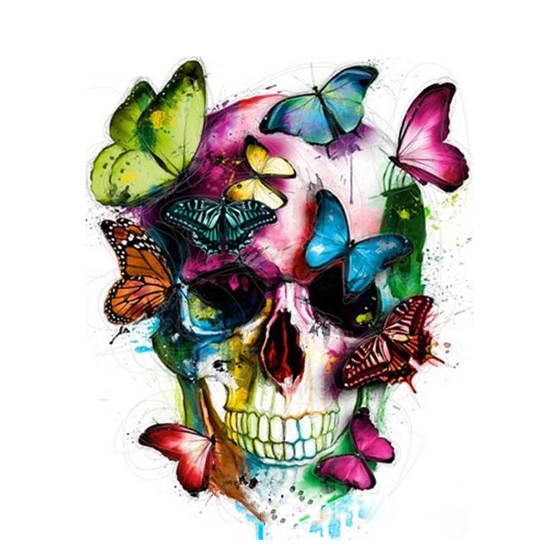 Paint By numbers for Adult - Butterfly Skull