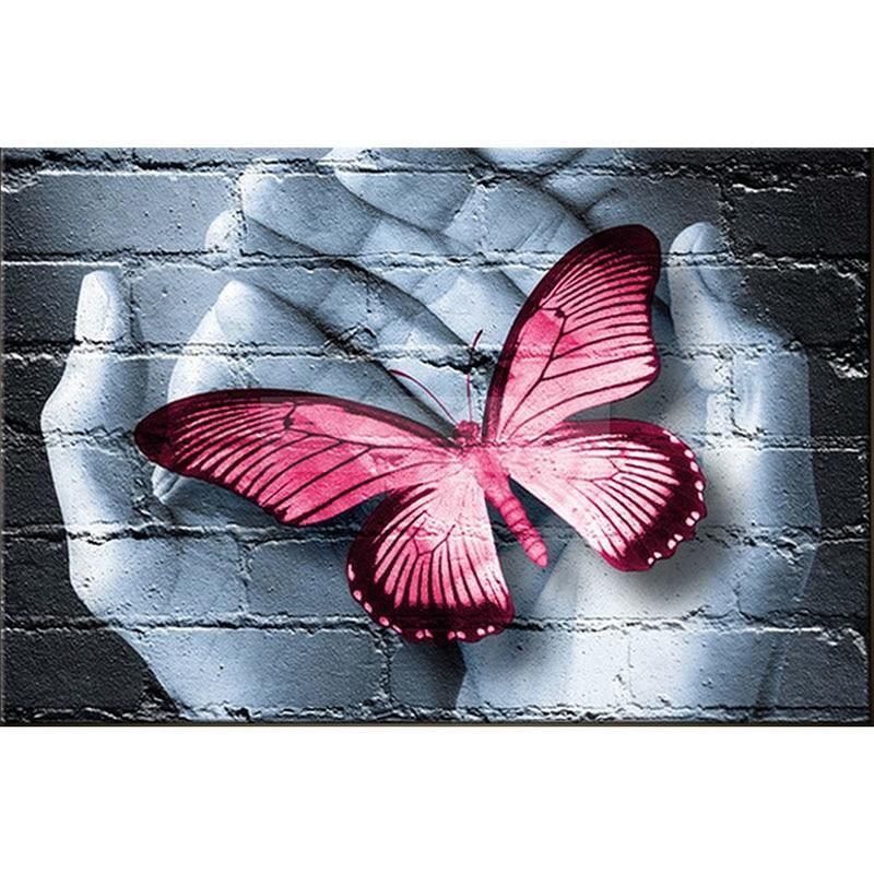 Hands Holding Butterfly Diamond Art