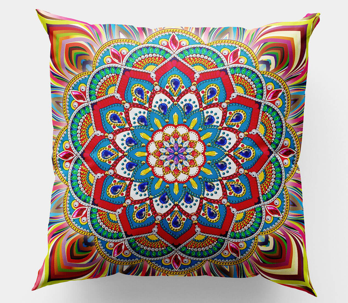 Mandala Flower Pillowcase - Diamond Dot art