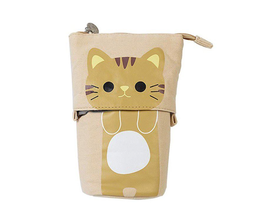 Kitty Pop up pencil case - Yellow