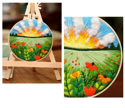 Flower Landscape DIY Embroidery