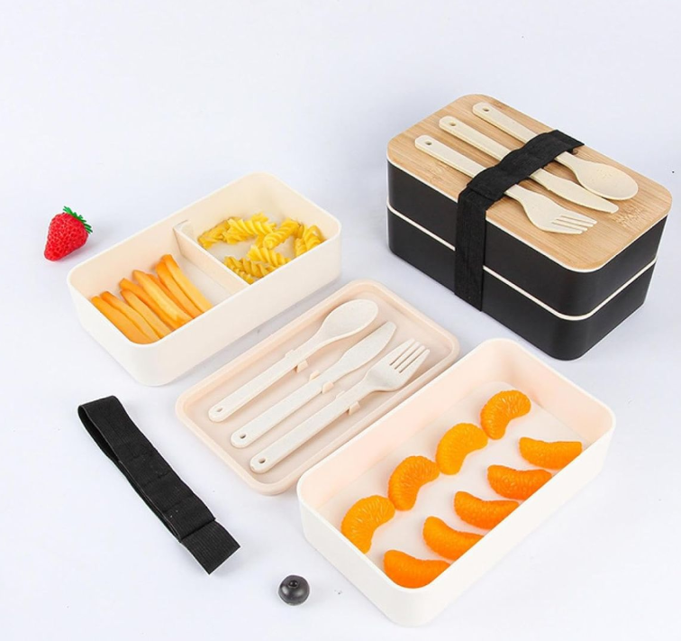Bamboo Bento Lunch box with insulated carry bag