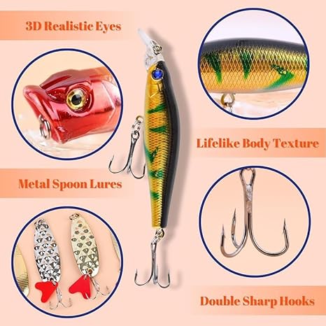 Fishing Christmas Countdown, 24 Days Fishing Lure Set