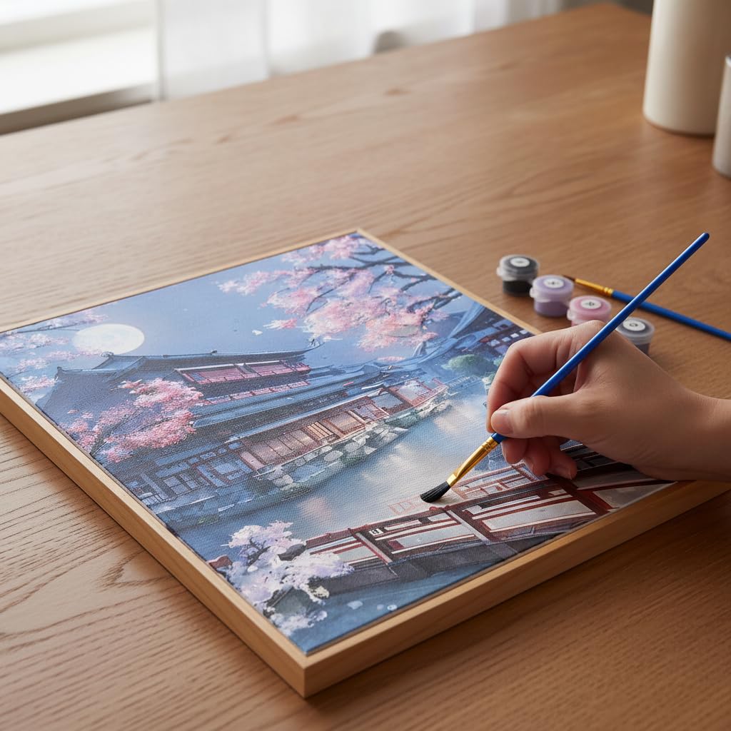 Palace Winter – Wintersweet Framed Paint by Number (40 × 50 cm)