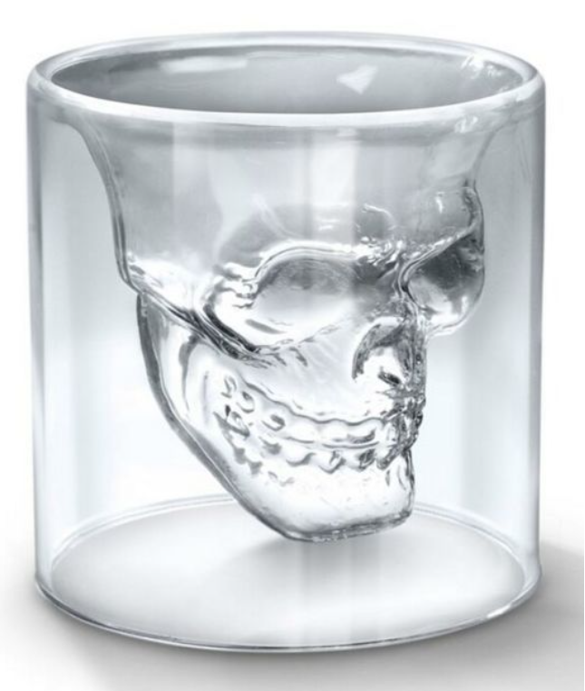 Glass Skull shot glass