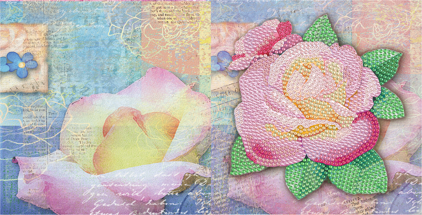 Diamond dot gifting card-Blue rose