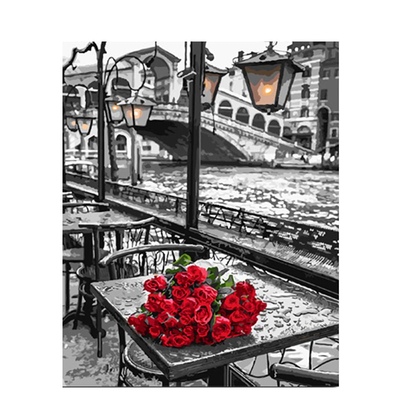 Paint By numbers for Adult - Roses In Venice