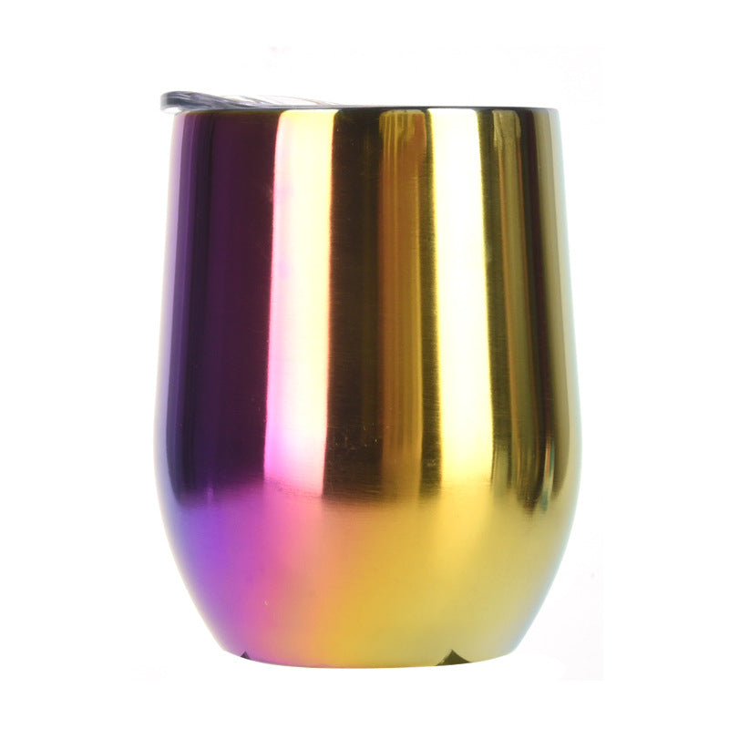 METALLIC COLOURFUL STAINLESS STEEL RED WINE CUP