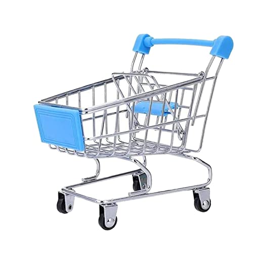 Mini shopping trolley - cyan