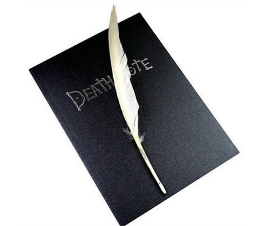 Death Note notebook and Quill