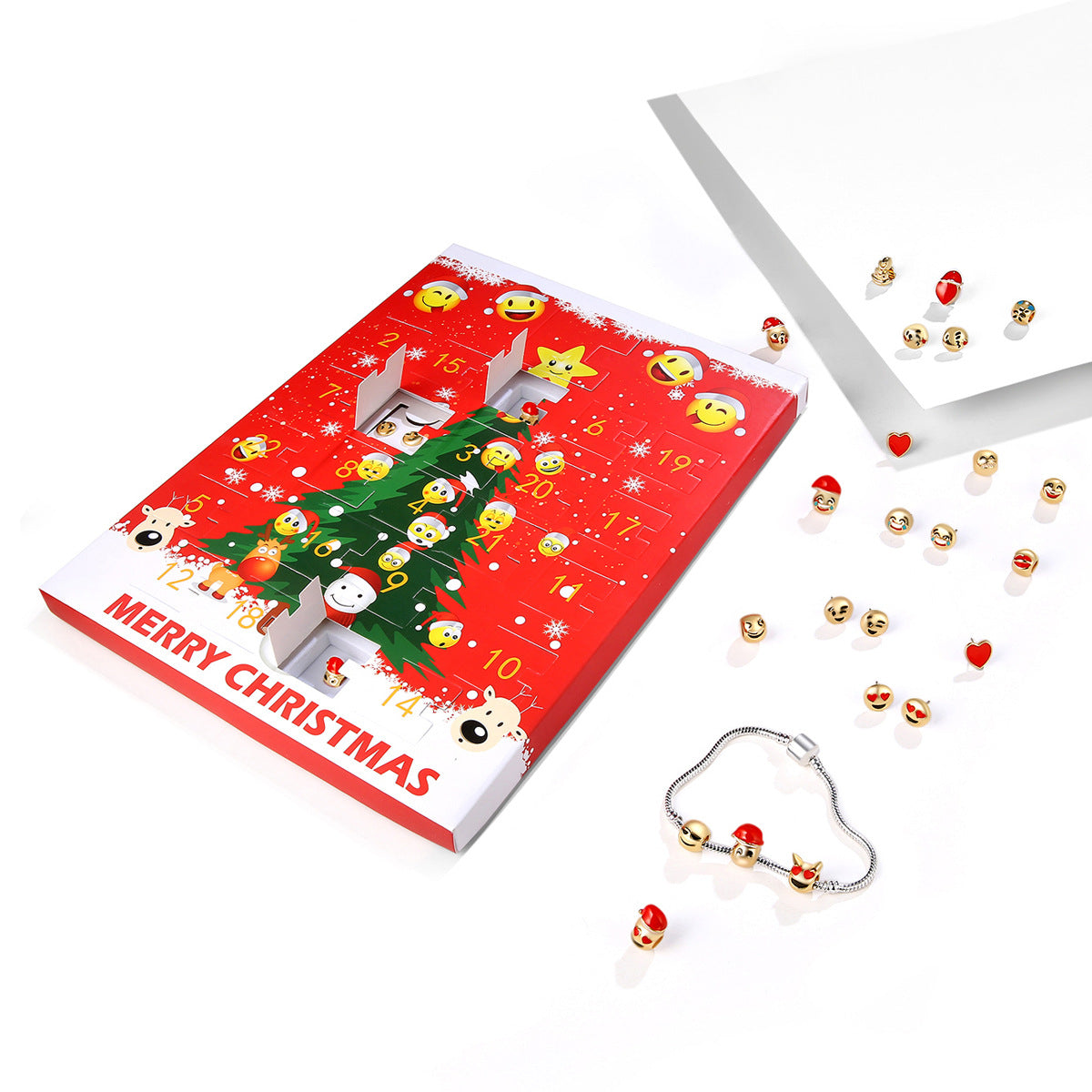 Charm bracelet with Ear rings Advent Calendar