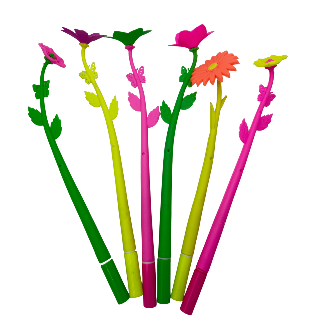 Set of 6 Flower Pens