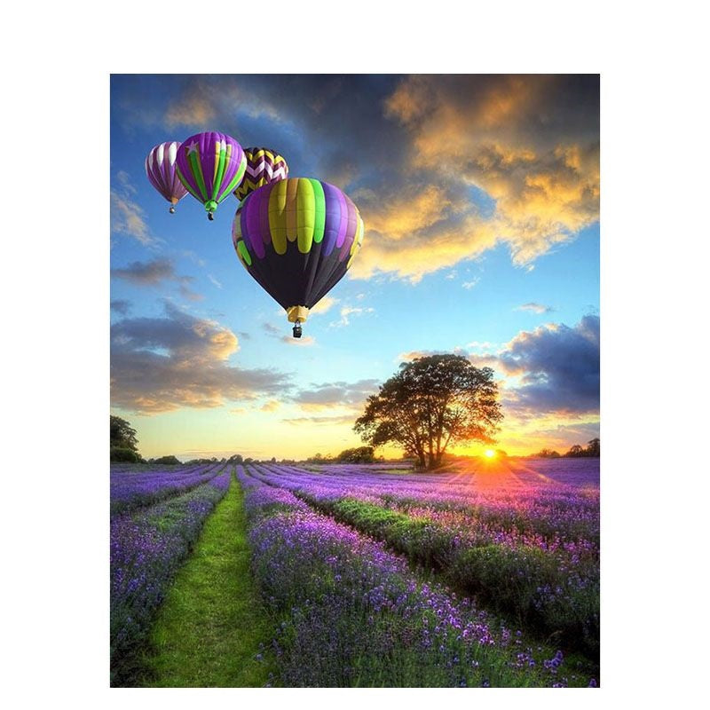 Paint By numbers for Adult - Balloon Ride in Lavender