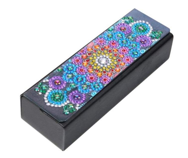 Glass Case Flower Dots DIY Diamond Dot Art