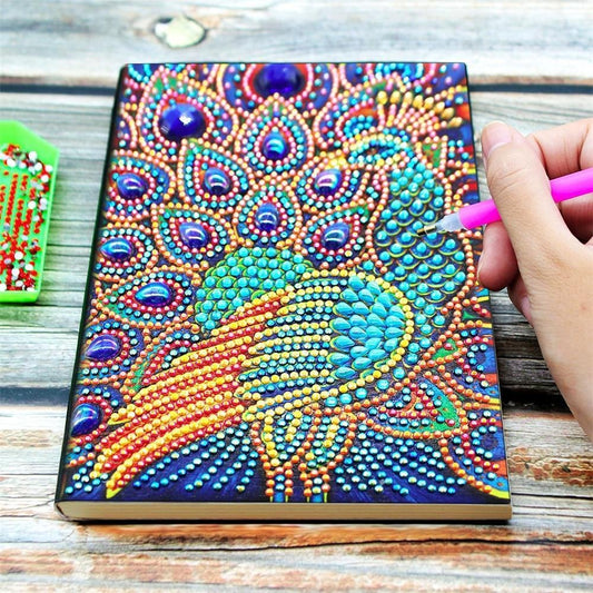 Peacock Notebook - Diamond Art