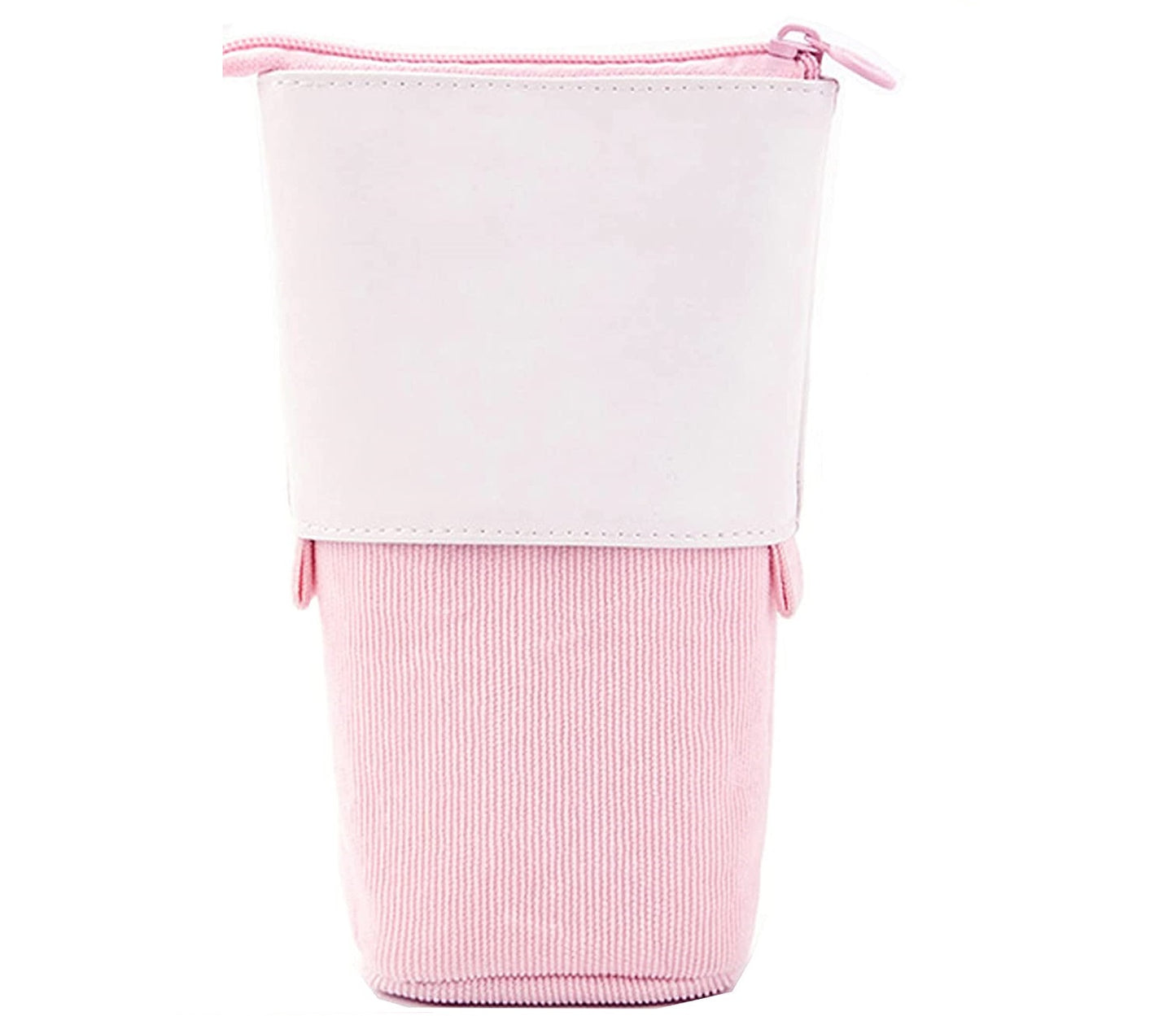 Pop up pencil case - Pink and white