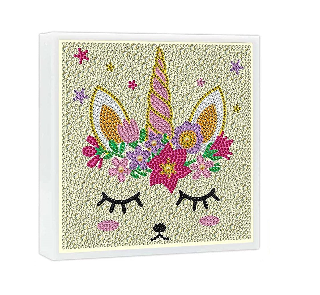 Flower Unicorn Diamond art kids 20 x 20cm