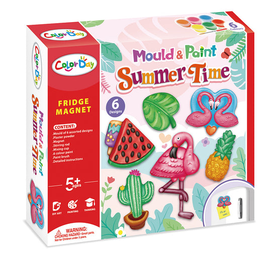 Mould & Paint Fridge Magnet – Summertime Flamingo
