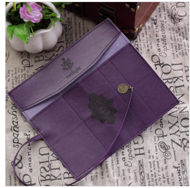 PU leather Twilight city pen bag purple