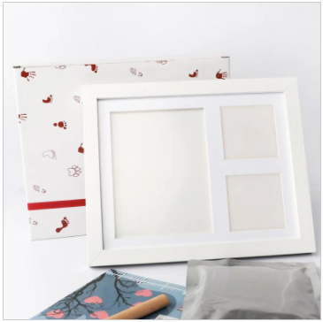 DIY Baby Handprint & Footprint with Wooden Photo Frame and Mould Kit