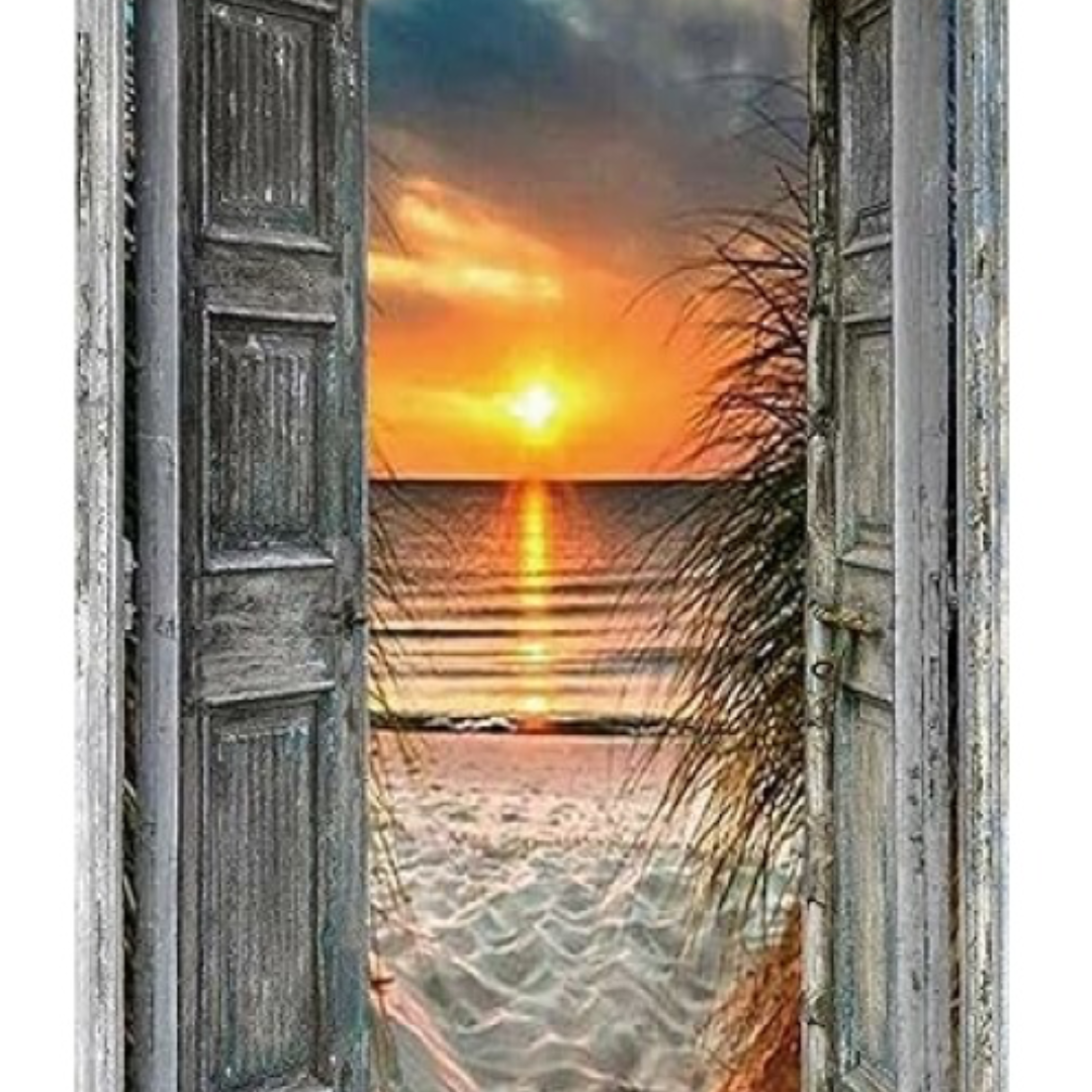 Adult Paint by numbers - Doors to the sunrise Framed canvas 50 x 40