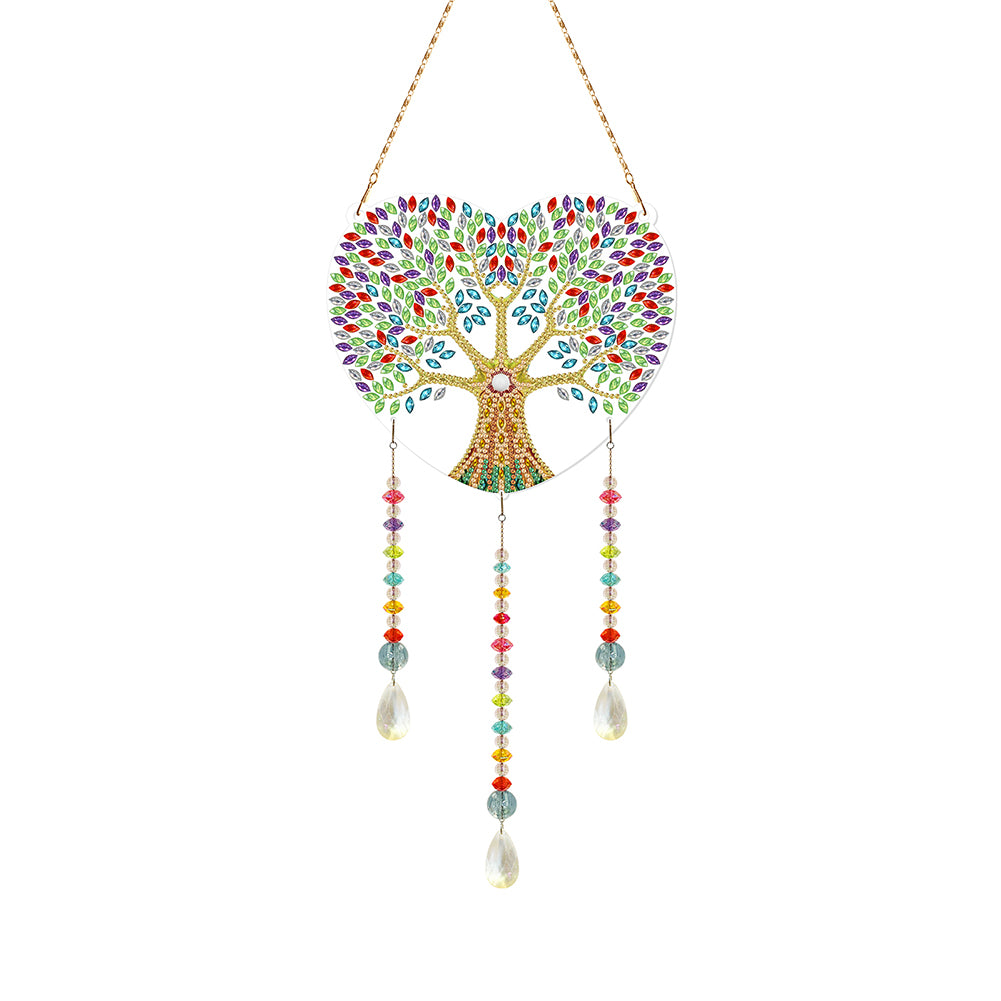 DIY Mosaic Crystal Prism Wind Chime Diamond  Dot Kit