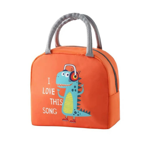 I Love this song lunch bag-Orange