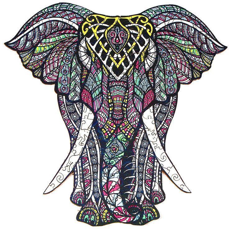 Elephant puzzle A4