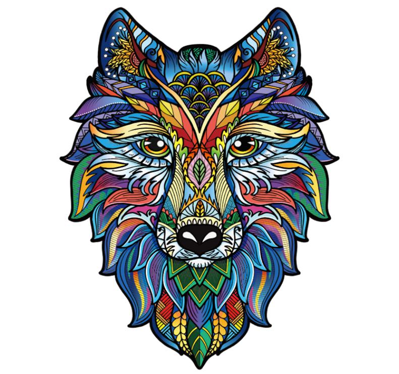 A5 Wolf Wooden Puzzle